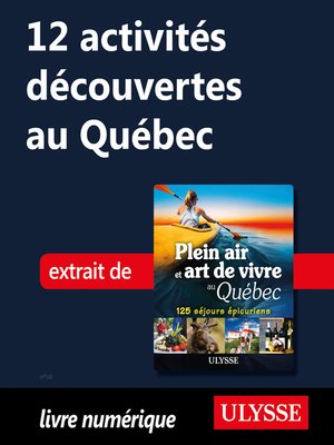 cover image of 12 activités découvertes au Québec